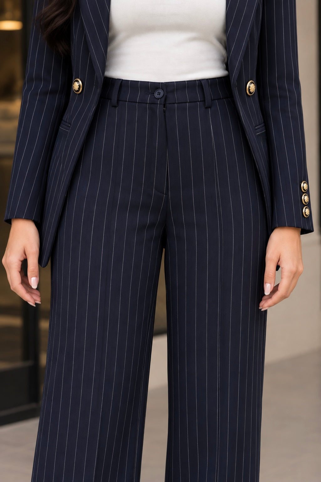 Pinstripe Trousers